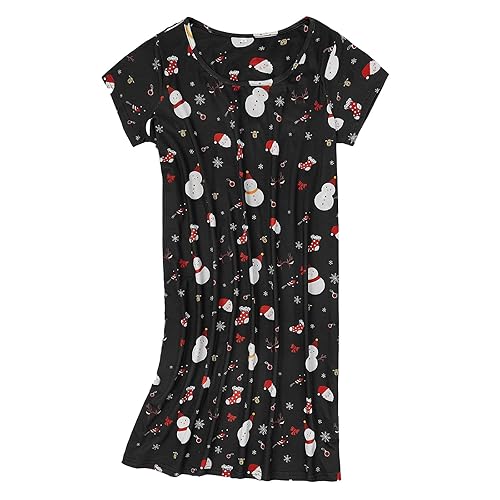 American Trends Nightgowns for Women Cotton Night Shirts Short Sleeve
