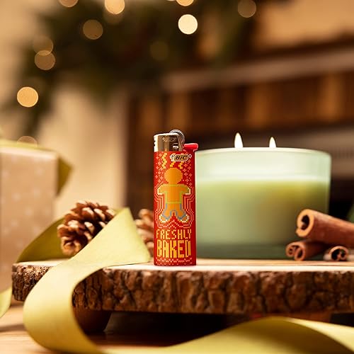 Miniatura 3 de BIC Encendedor de bolsillo, edición especial, colección navideña, varios diseños únicos de encendedores, paquete de 8 encendedores, relleno perfecto