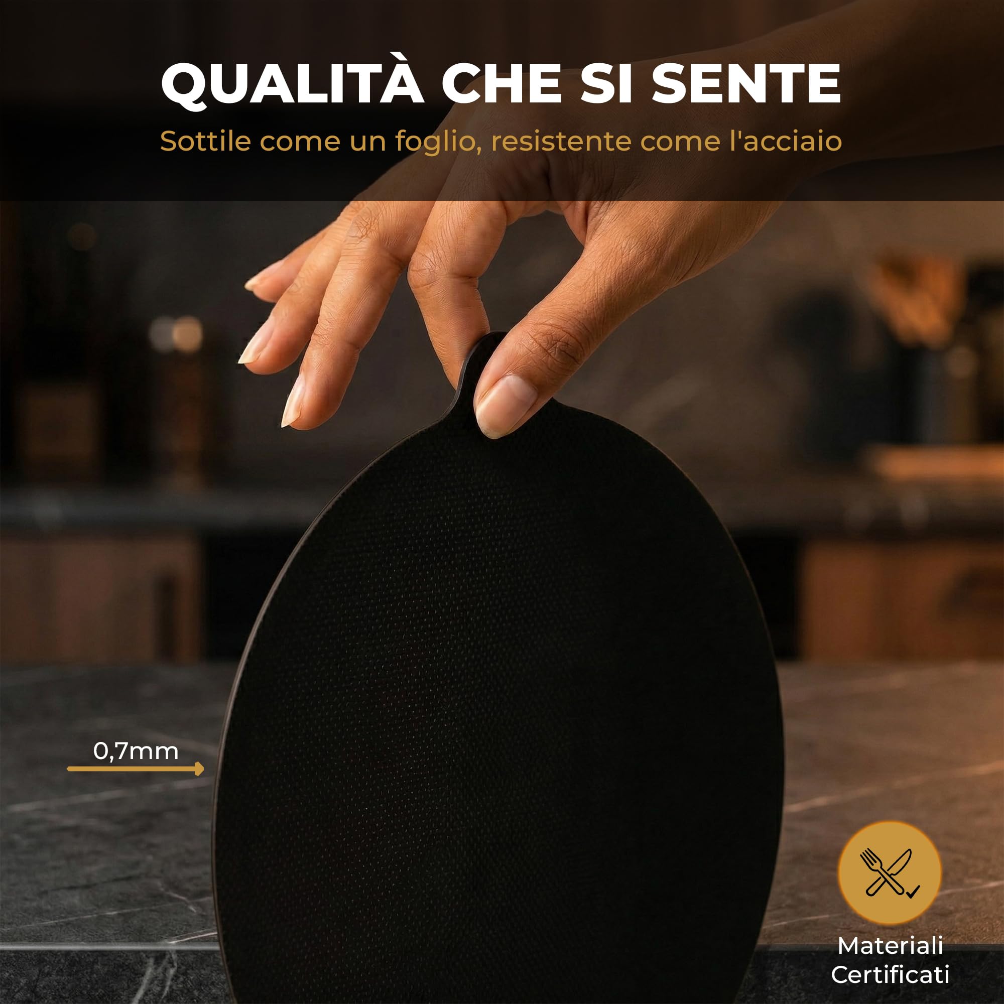 Protezione Piano Induzione 80x52 | Copri Piano Induzione | Tappetino Copertura Proteggi Piano Cottura Induzione | Set 4 Tappetini 2x22cm 2x24cm | Sottopentola Antigraffio Copri Piastra Induzione - 5