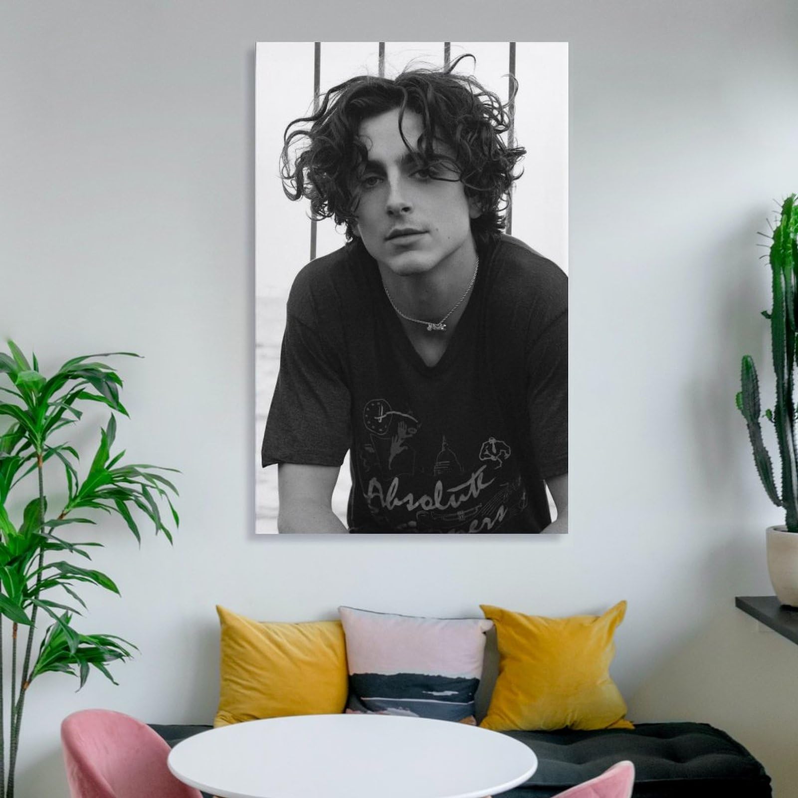 Poster Su Tela LINGJING 30x45 Cm - Timothée Chalamet The Actor Hands Up - Arredo Da Parete Moderno - 3
