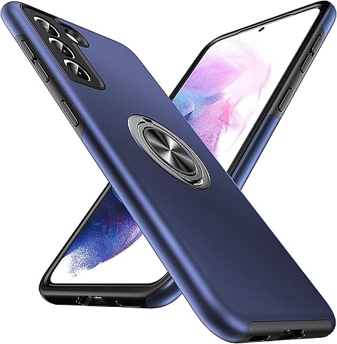 Anqrp Hidden Series - Funda para Galaxy S21+ Plus 5G, soporte que no se cae Anillo integrado de 360, grado militar de 15 pies, funda protectora a