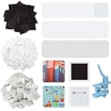 150 Sets 50mm/1.97 Inch Square Button Parts, Include 75 Fridge Magnet Maker Supplies and 75 Pin Making Supplies for Square-Shaped Button Maker Machine, Gift Crafts