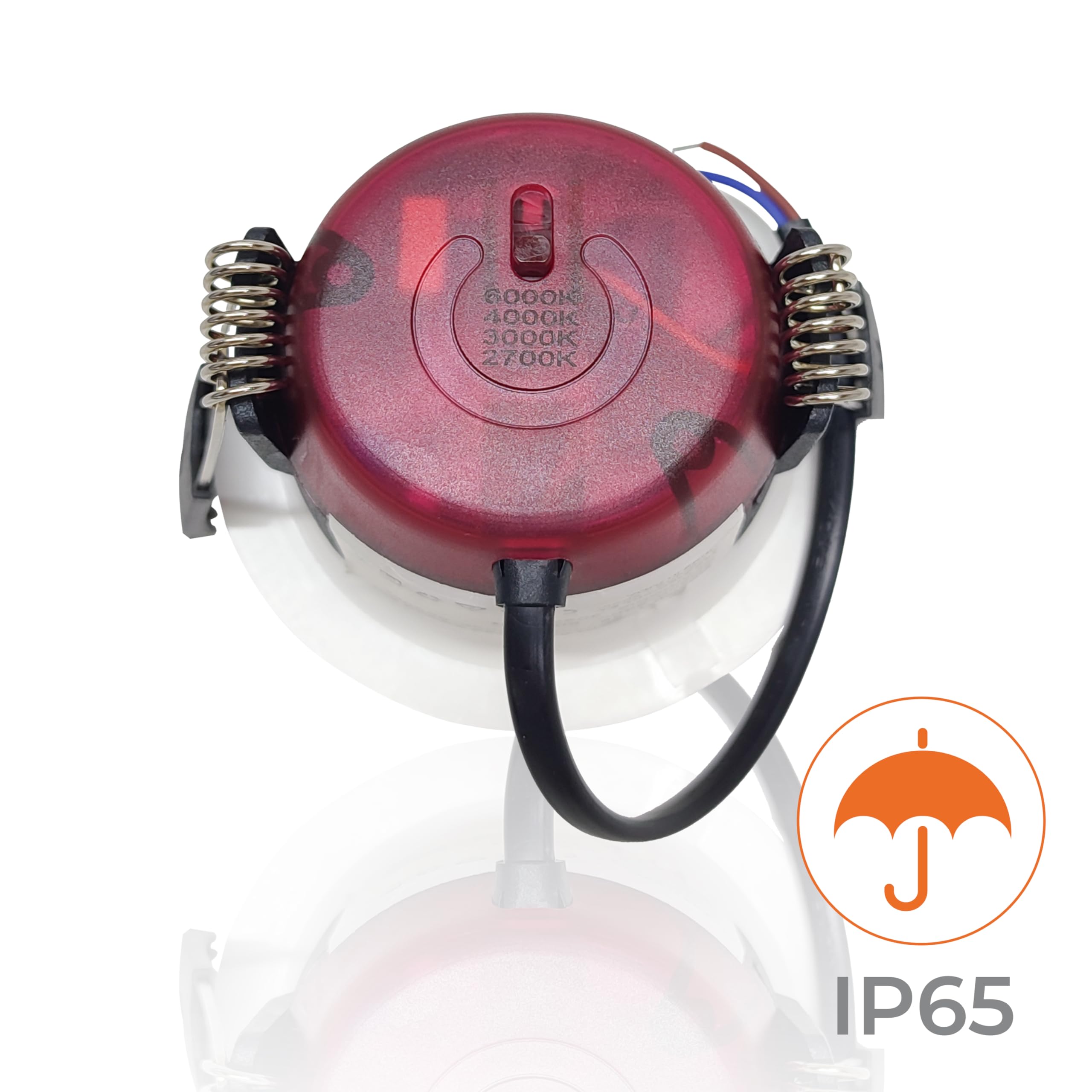LED ATOMANT 10x LED Einbaustrahler Ausschnitt 70mm 8W CCT 3000-6500K IP65 | Durchmesser 85mm, Mit CCT-Farbtemperaturwahlschalter, 720 Lumen, Direktanschluss an 220V