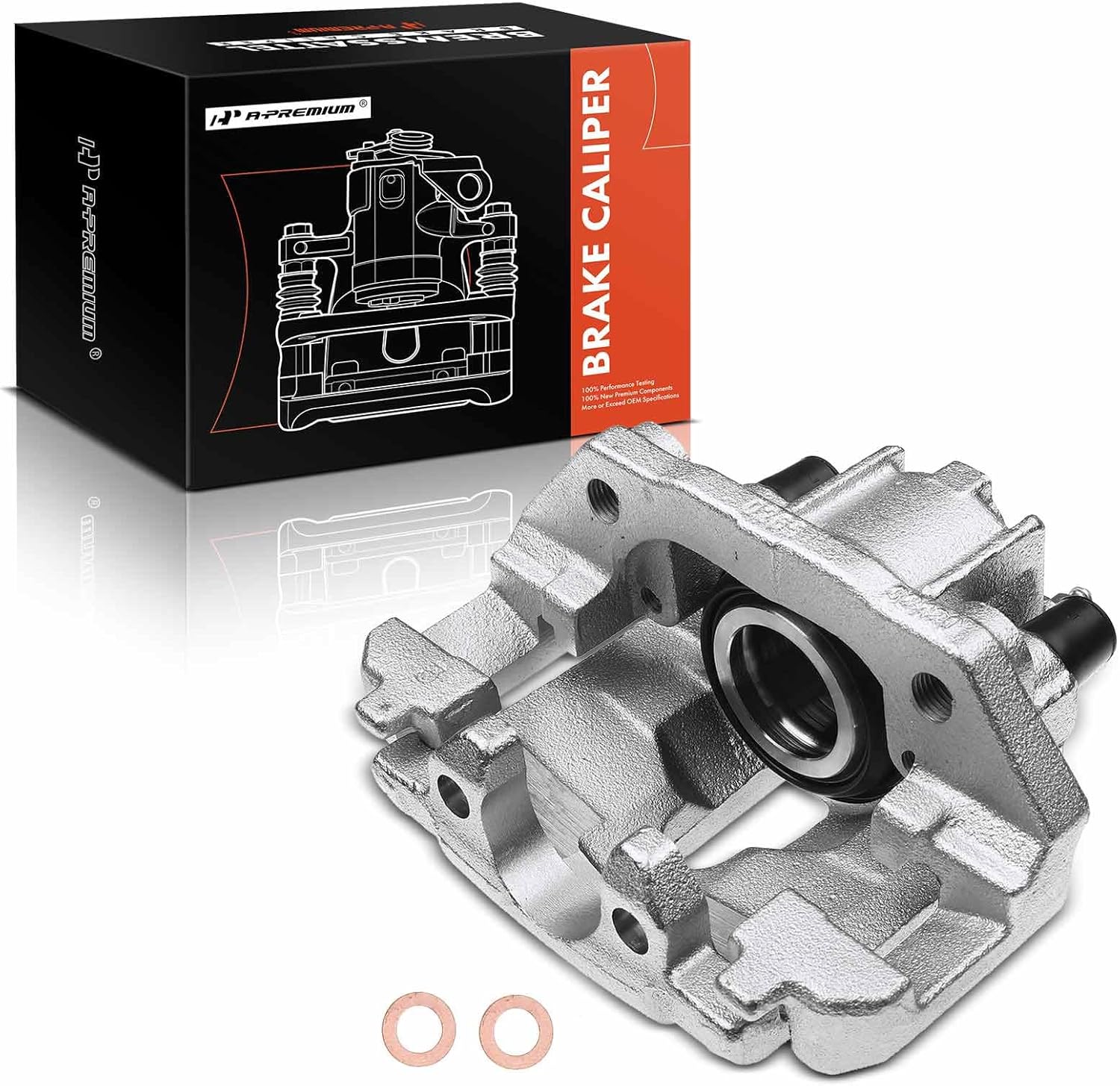 A-Premium Disc Brake Caliper Assembly with Bracket Compatible with Select Ford and Lincoln Models - Expedition/Navigator 2003 2004 2005 2006 - Rear Right Passenger Side