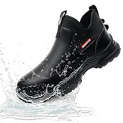 Non Slip Work Shoes Water & Oil Resistant Food Service Shoes Comfortable Slip-On Chef Footwear for Restaurant Hospital