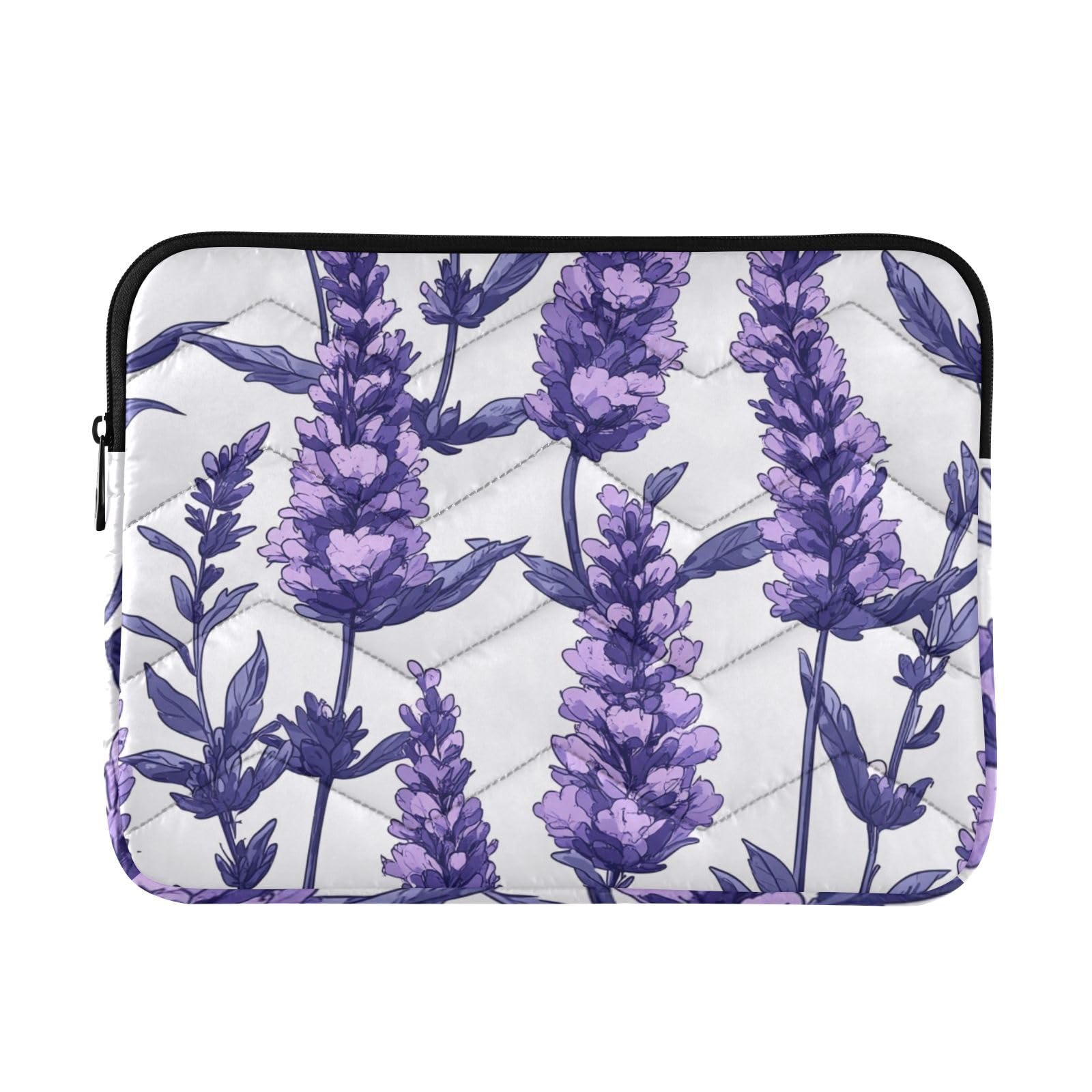 Laptop Sleeve Case 13-14 Inch Polyester Computer Case Lavender Purple Case with Zipper for Work Travel-M