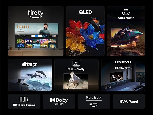 TCL 65T6C 65” QLED 4K HDR TV, Fire TV (Téléviseur Intelligent avec Dolby Vision et Atmos, HDR10+, Appuyez et Demandez à Alexa) - 4