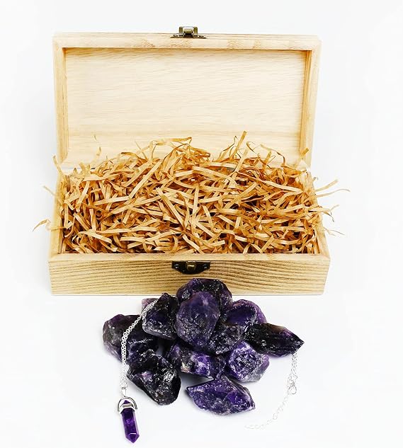 Amythestyst Crystals,Amethyst Necklace,Crystals and Healing Stones (1LB)