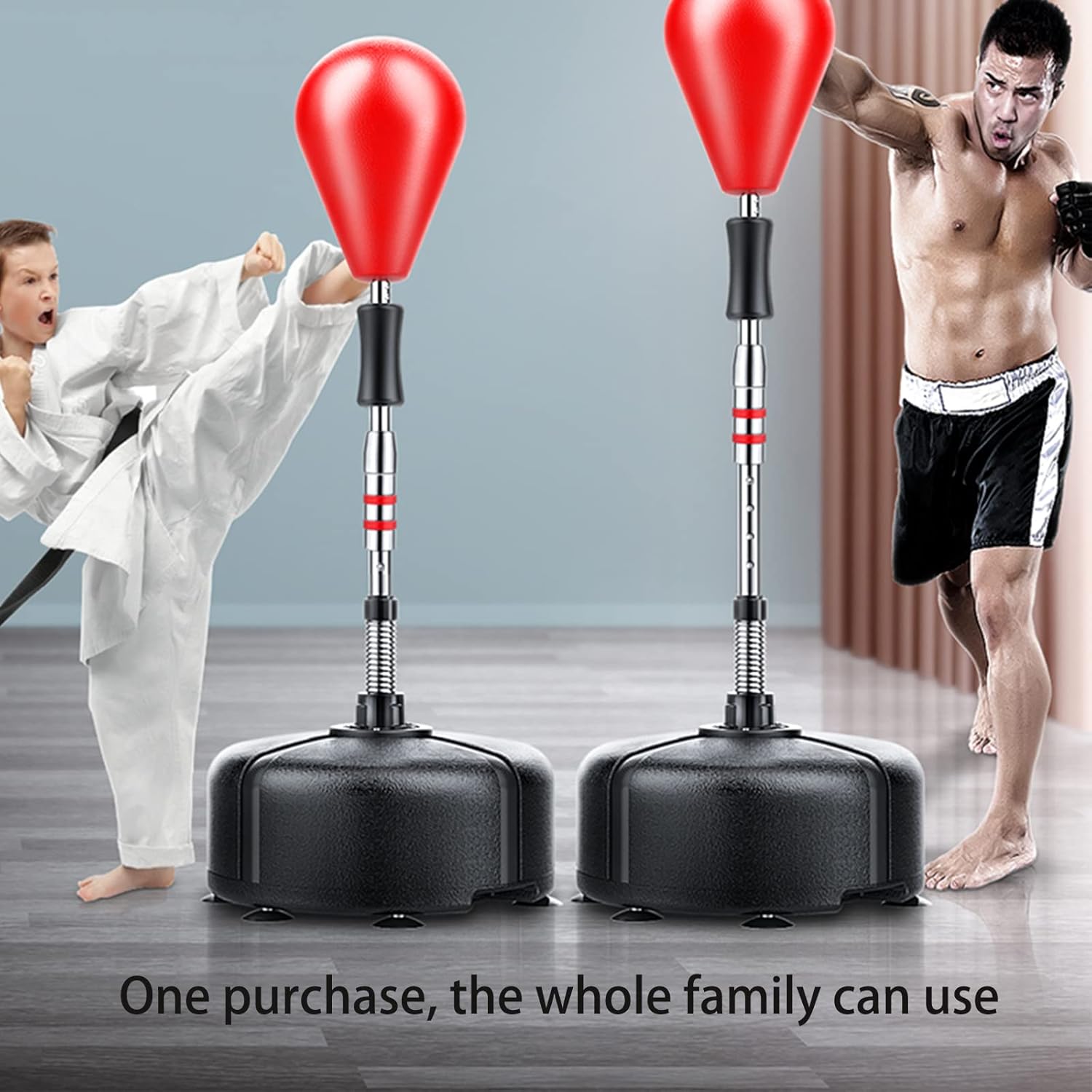 Punching Bag with Stand, Reflex Boxing Bag for Adults and Teenagers, Freestanding Speed Bags with Adjustable Height, Boxing Equipment for Training at Home : Sports & Outdoors