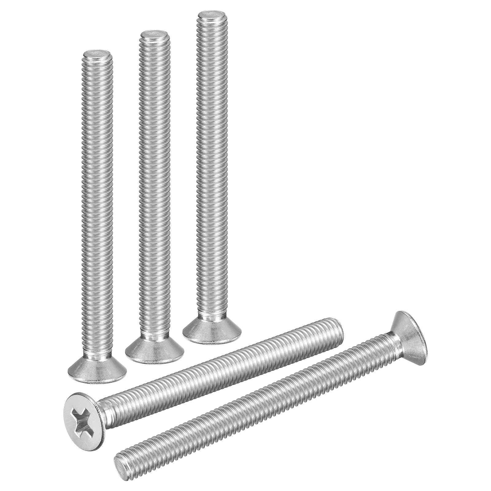 DTGN M5-0.8x55 Phillips Countersunk Machine Bolts - 15pcs - Good for Furniture and Machinery - 304 Stainless Steel Flat Head Machine Screws Bolts - Silver โ image 1