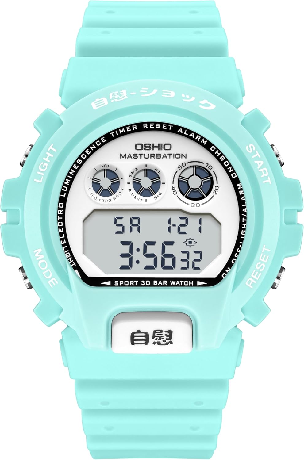 OMECO 自慰ショック g-shockタイプ ゴールド 自慰ショック カチンコチンメタル ゴールド 男性用 メンズ腕時計