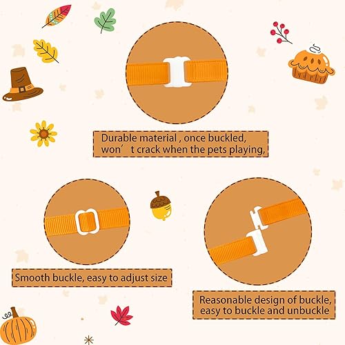 Miniatura 2 de 40 lazos de aseo para perros de Acción de Gracias, a granel, ajustables, con pétalos coloridos, accesorios de aseo para mascotas, lazos de flores de