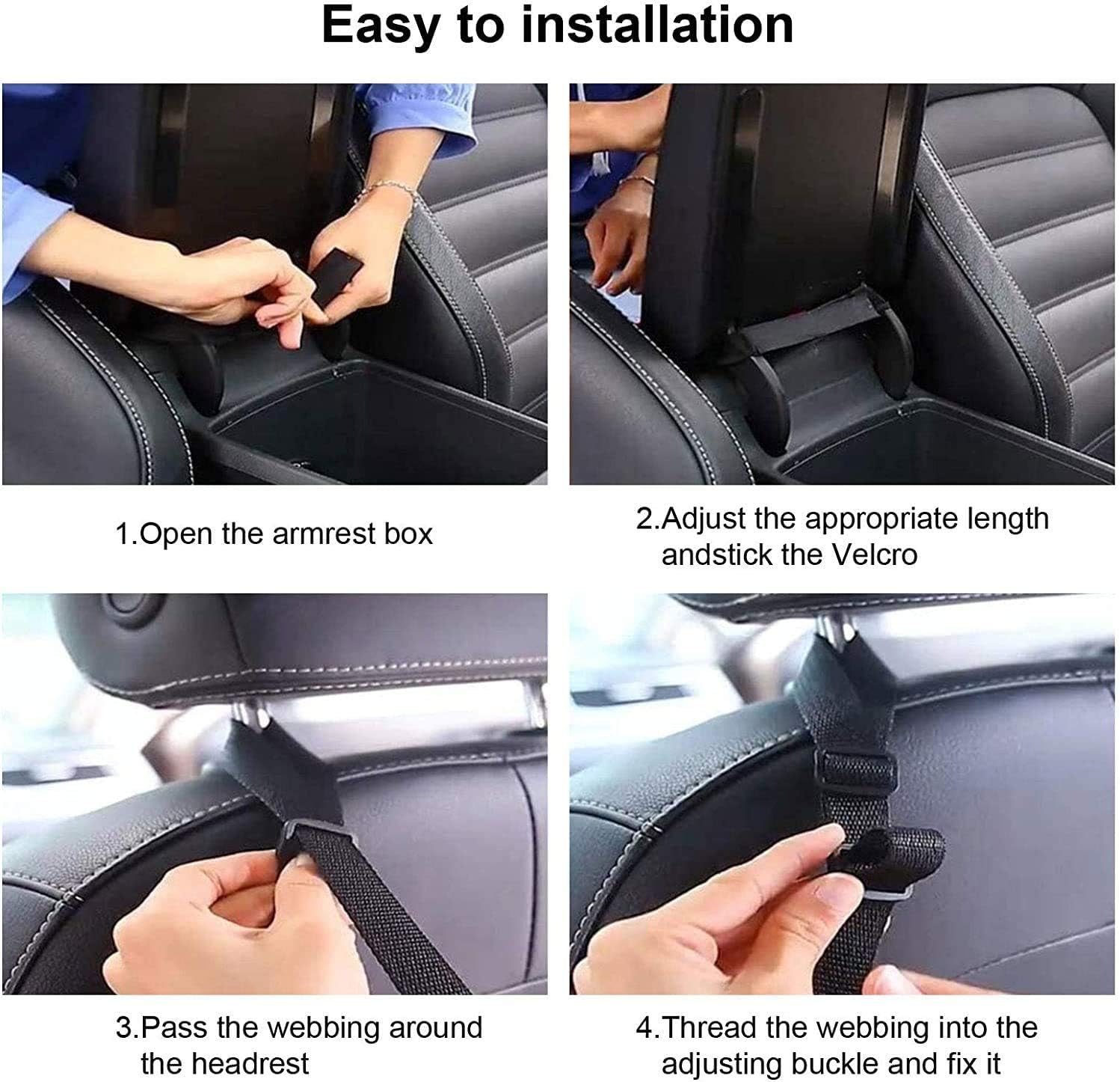 Car Net Pocket Handbag Holder Between Seat, Car Seat Back Net Bag Driver Storage Netting Pouch Purse Storage   Pocket for Car, Barrier of Backseat Pet Kids (Not Included Handbag) (Upgraded Black) Photo