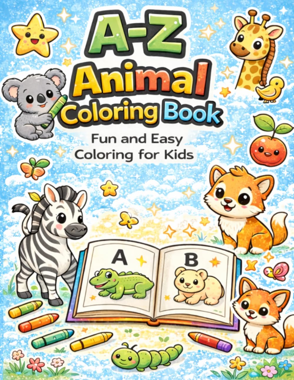 A-Z Animals Coloring Book: Fun and Easy Coloring for Kids (A-Z Coloring Books for Kids)