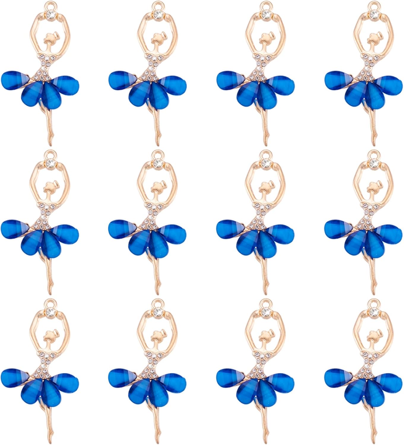 KISSITTY Lot De 20 Breloques En Forme De Ballerine à Facettes