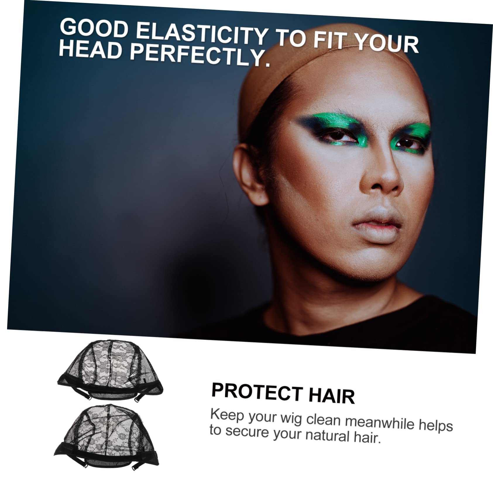 FRCOLOR 12 Piezas Gorro De Peluca De Encaje Gorro De Peluca De Malla Para Hacer Pelucas Gorra De Peluca Para Mujer Pelucas Trenzadas Red De Peluca Perder Elástico Sombrero Tejido Tela