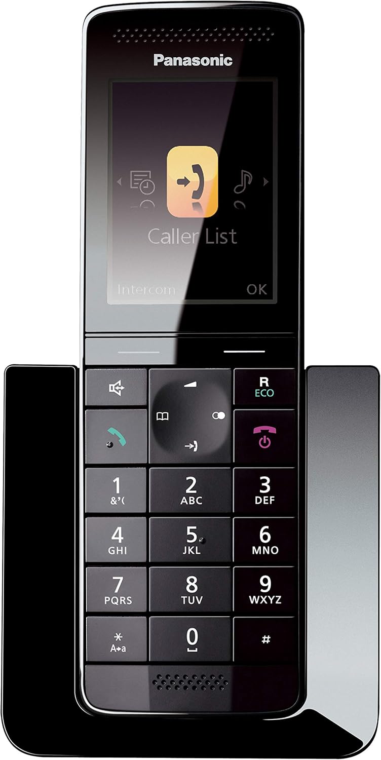 Panasonic KX-TGC250JTS Digitale draadloze telefoon voor oudere mensen, met vergrendeling van ongewenste oproepen, gemakkelijk af te lezen, handsfree, wekker, enkele ontvanger, beller-ID, zilver