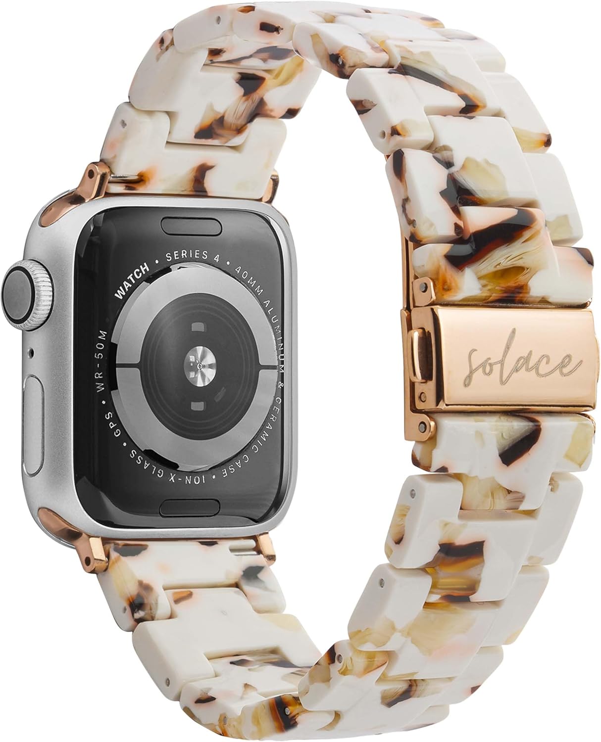 Solace Bands Lightweight Perma Watch Band - Universal Fit for Apple Watch Bands for Women & Men, iWatch Bands for 38mm 40mm 41mm 42mm 44mm 45mm 49mm Ultra, SE, Series 11 10 9 8 7 6 5-1 (Matte Solid)