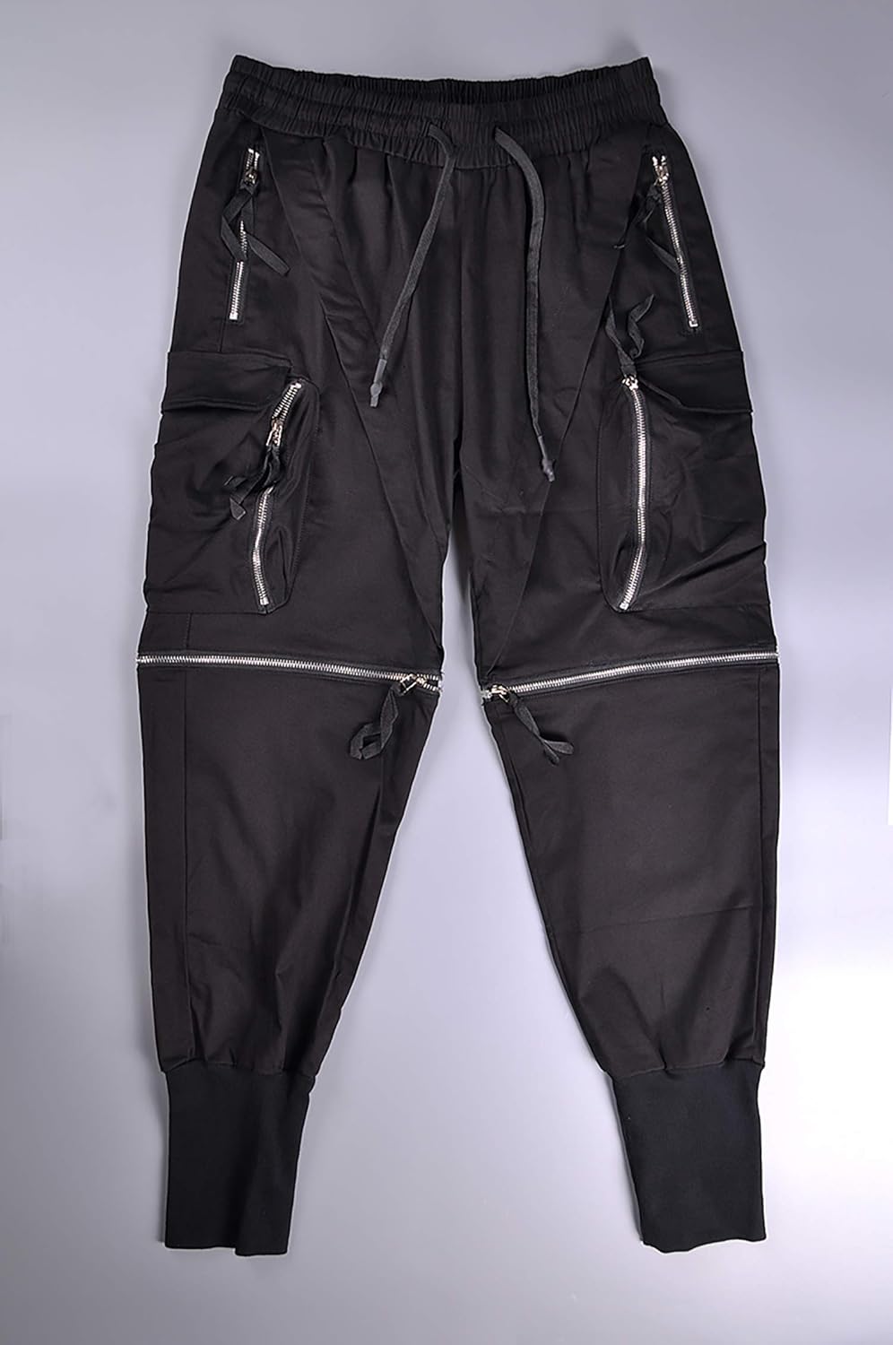 MOKEWEN Men's Jogger Pockets Ankle Athletic Ankle Cargo Pants Medium U014