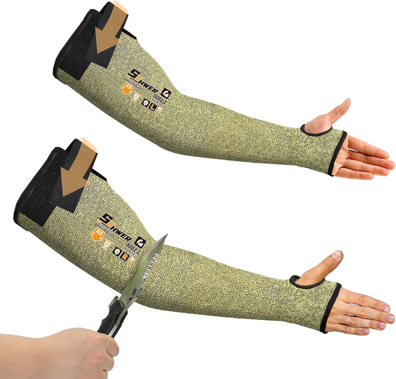Schwer 2 Pairs CORE ANSI A5 Cut Resistant Sleeves, Flame-resistant, S081 — Amazon image 10