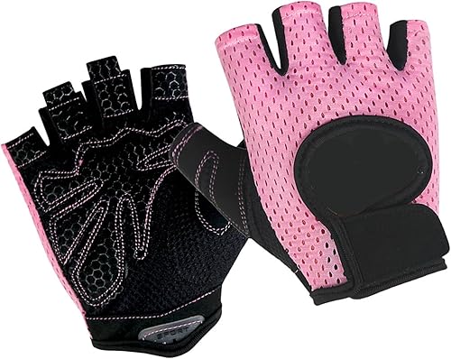 Miniatura 6 de Guantes de gimnasio para levantamiento de pesas para hombres y mujeres fitness antideslizantes medio dedo entrenamiento culturismo entrenamiento