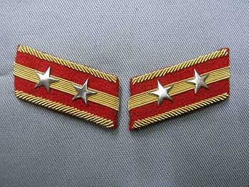 Amazon.co.jp: 日本陸軍 襟章 レプリカ 98式 中尉 階級章 : おもちゃ