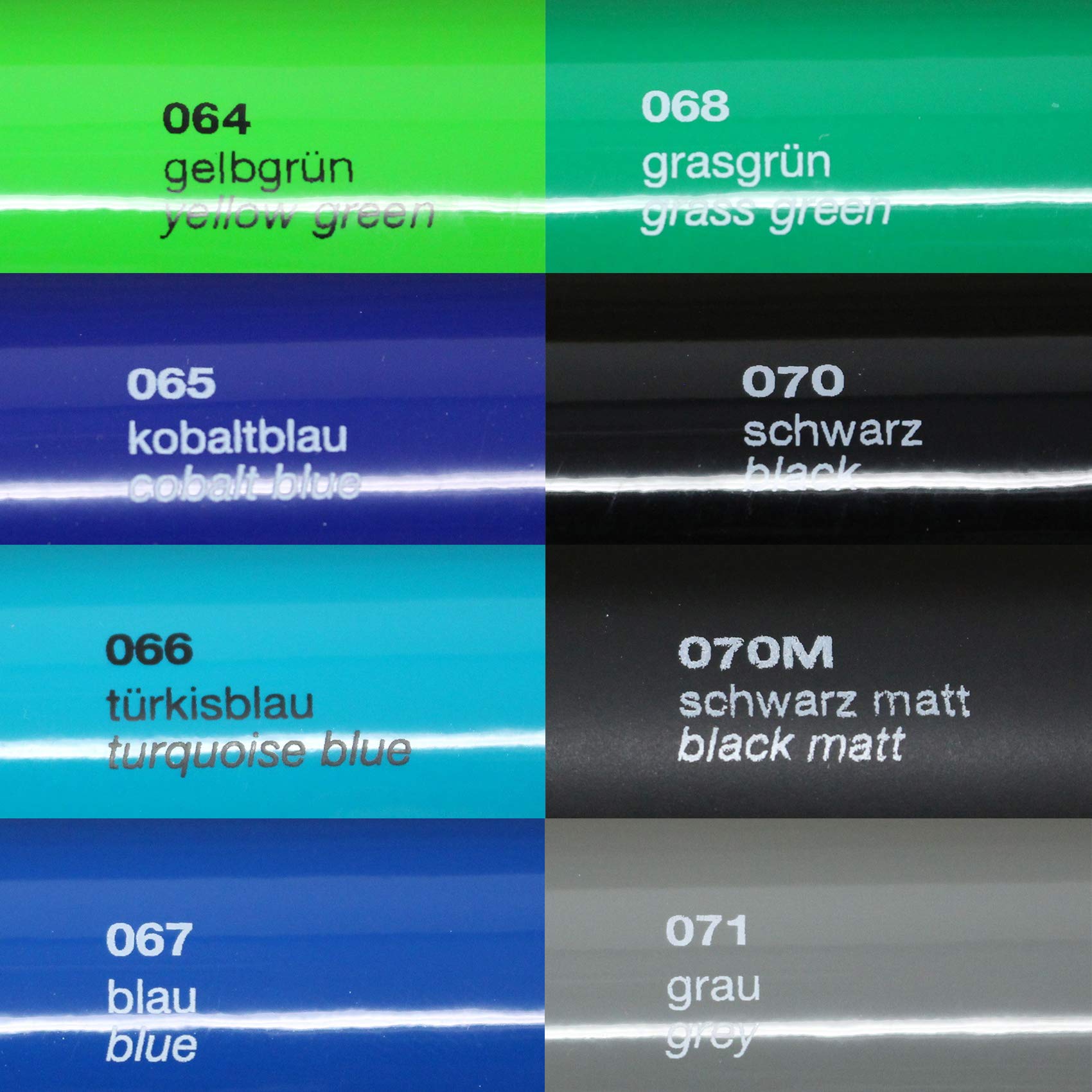 Finest Folia 5m High Performance Cast 751 C 500 cm Plotterfolie Autofolie Gegossene Folie (070M schwarz matt, 63cm)
