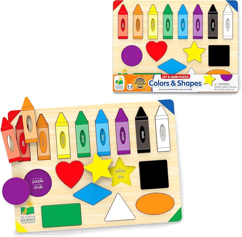 El viaje de aprendizaje: Levantar y aprender colores y formas del rompecabezas – Juguetes y actividades preescolares para niños de 3 años en adelante – Juguete educativo galardonado