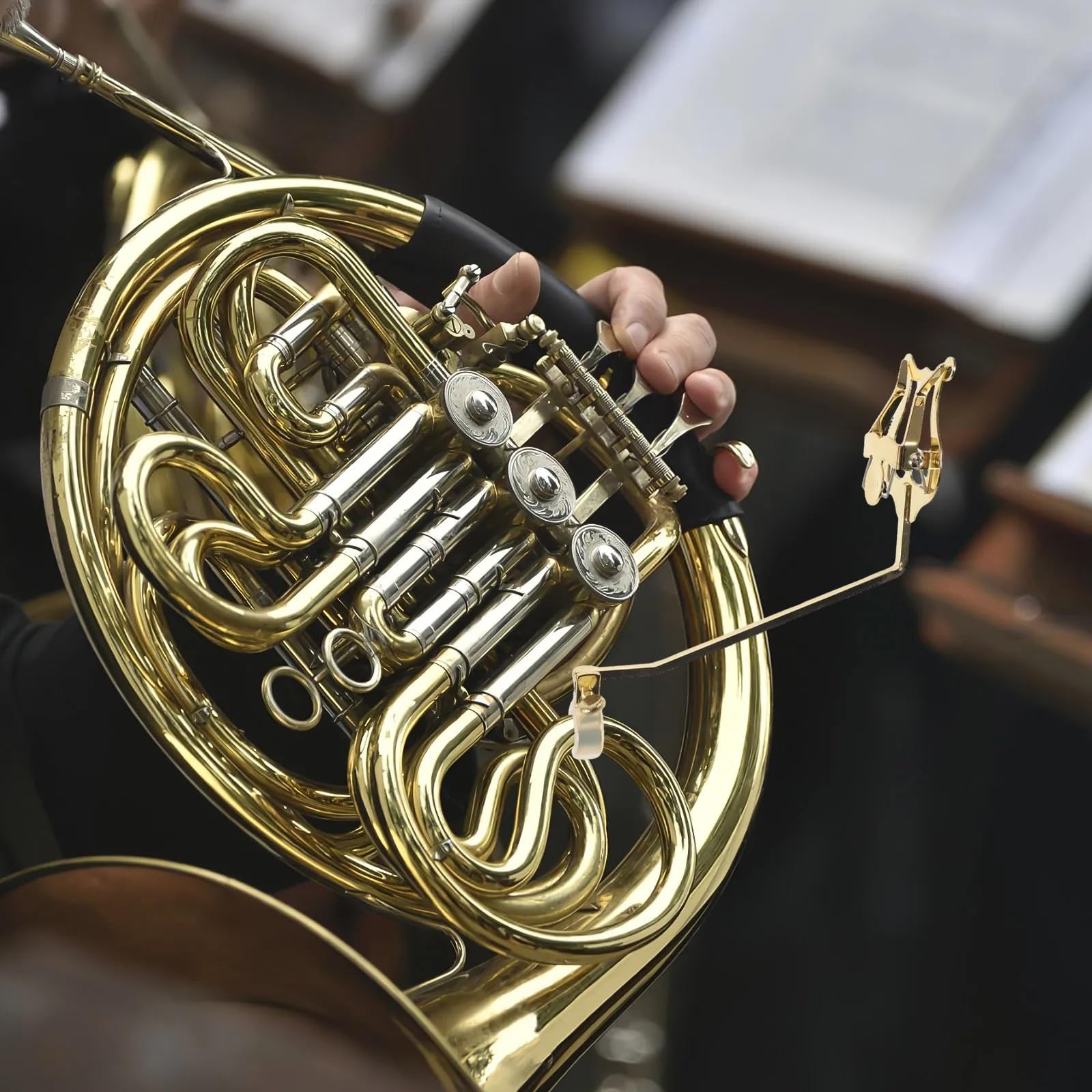 Marschclip Marching Lyre Clamp-on Metal Plating Sheet Music Clip Blasinstrument Display Holder Für Band