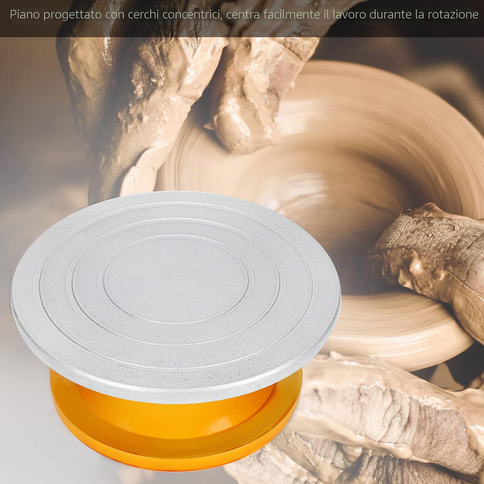 Giradischi con Ruota in Ceramica, Ruota da Scultura Base Antiscivolo per Arte per Scultura