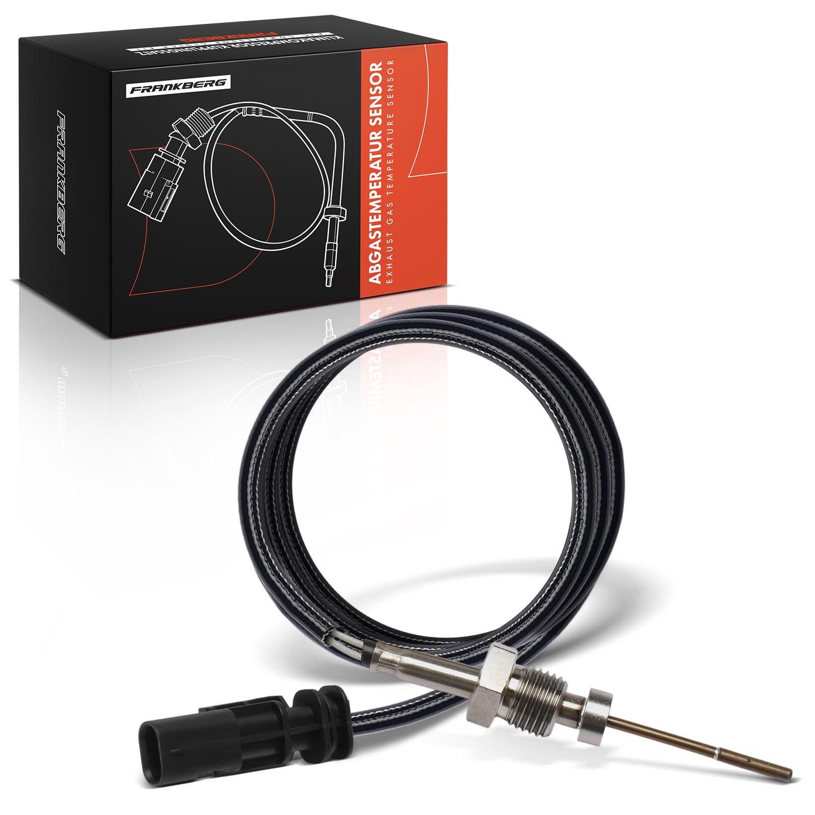 Frankberg Abgastemperatursensor 2-Polig Kompatibel mit Ducato Bus 250 Ducato Kasten 250 Ducato Pritsche/Fahrgestell 250 2.3L 2015-2025 Diesel Replace# 55283043
