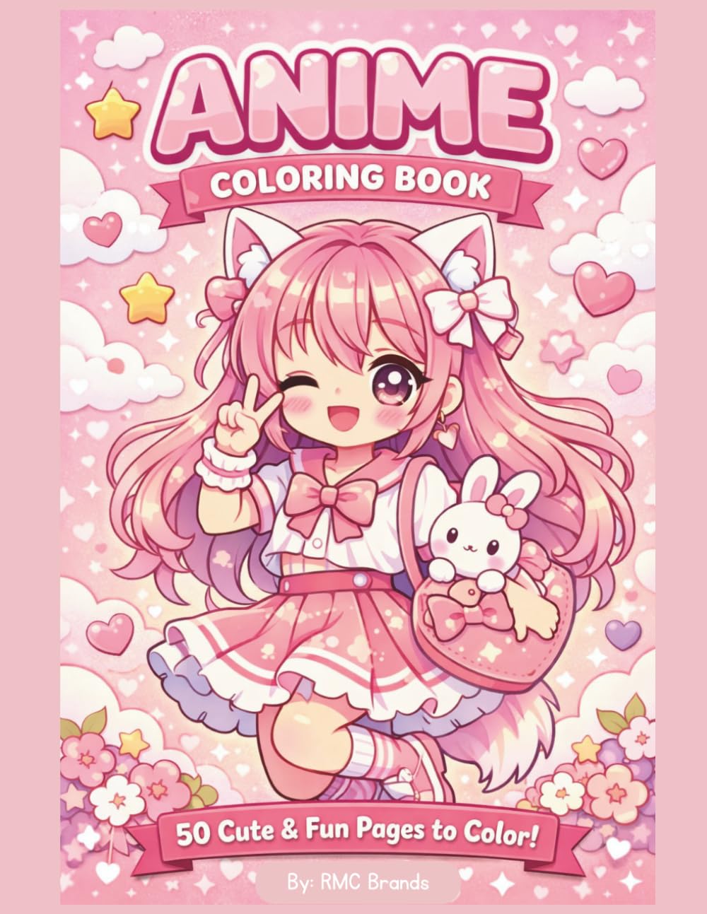 Anime Coloring Book: 50 Cute & Fun Pages to Color!