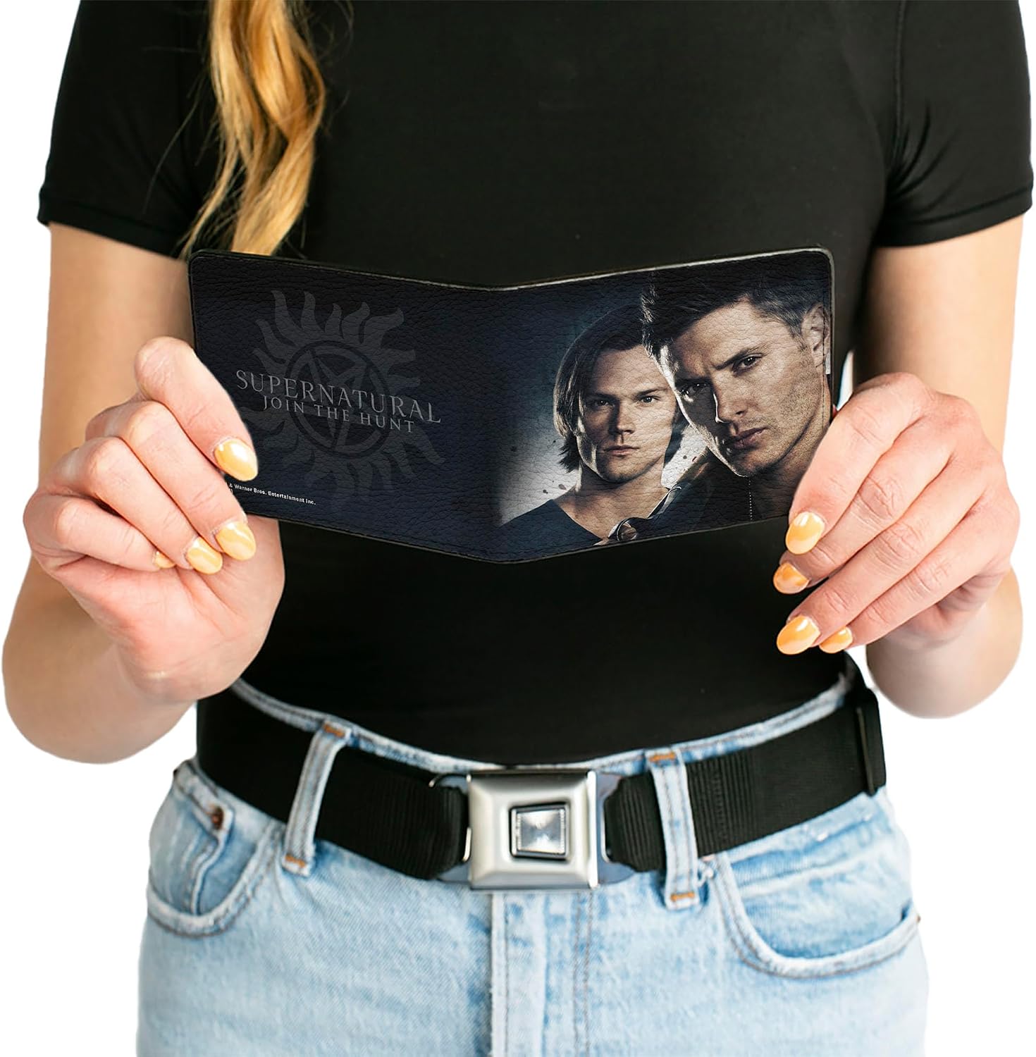 Buckle-Down Bifold Wallet Supernatural, Multicolor, 4.0" x 3.5"