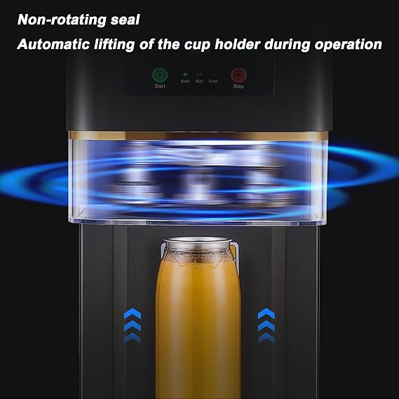 Automatic Can Sealing Machine with Four Cup Holders, Sealing Diameter: 2.17in, Sealing Height: ≤ 6.7in, Commercial Soda Can Sealer with Counter & LCD Display, for Aluminum and Plastic Cans