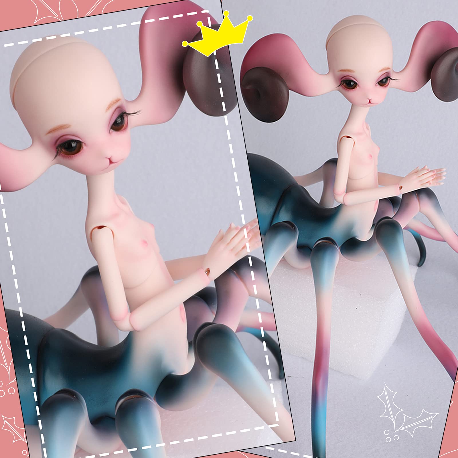 Amazon.co.jp: 球体関節人形、bjd人形、子供のDIYおもちゃ、面白いクモ 