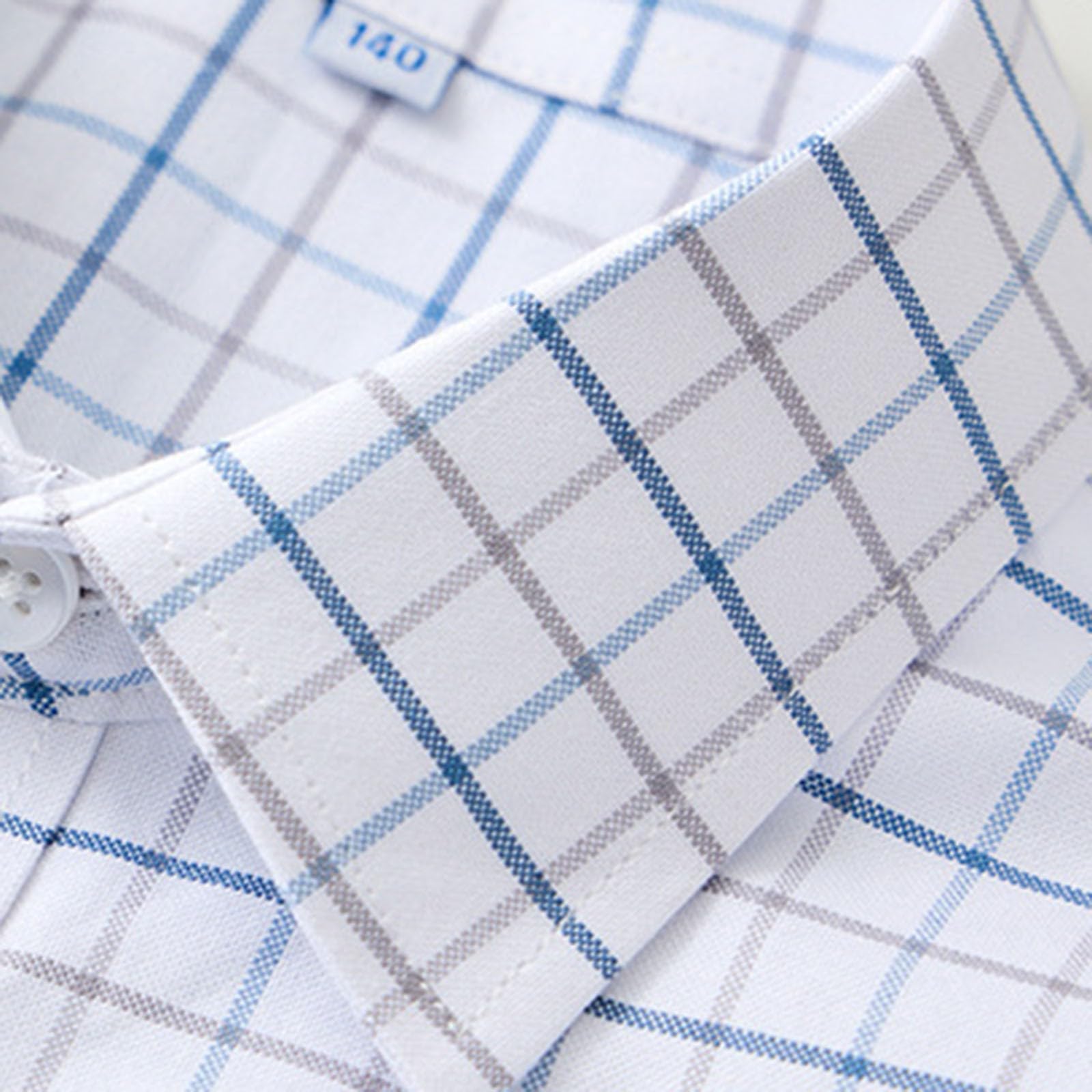 Camisa a cuadros de manga larga con botones para niñas, para la escuela, clásica, transpirable, suave, casual