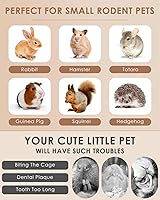 Vista 7 de Bissap 22 palitos masticables de conejo, mezcla natural de heno Timothy, rosa, Dahlberg, margarita y no me olvides, juguetes para masticar