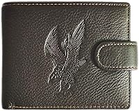 Vista 137 de Hombres Cool Eagle Wolf Caballo Totem Cuero Vaca Vertical Cartera Cremallera Multi-tarjeta Titular, Tótem de caballo, Minimalista