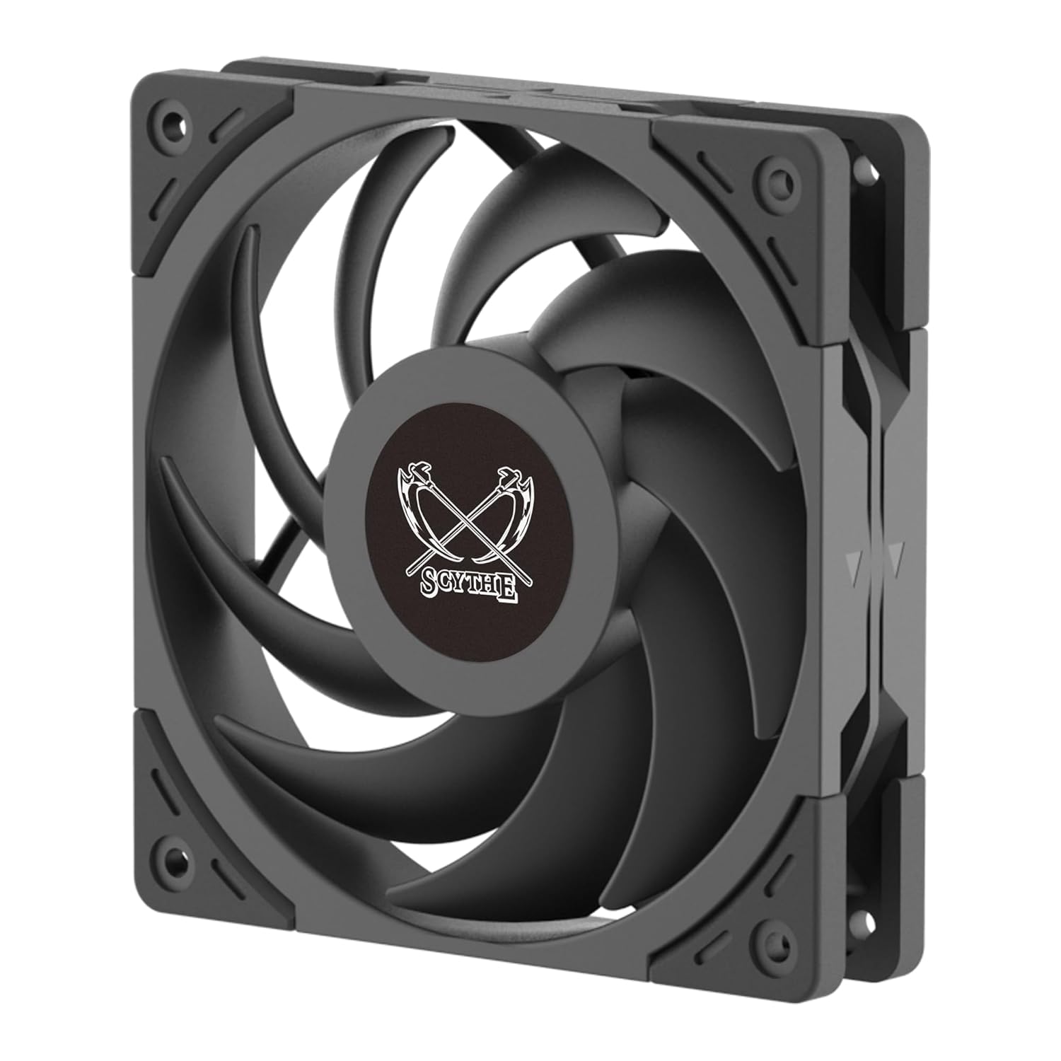 Scythe Wonder Tornado 120 PWN High-Performance Computer Case Fan,120mm x 25mm, Fluid Dynamic Bearing, 4-Pin Connector (2500RPM Black, 3)