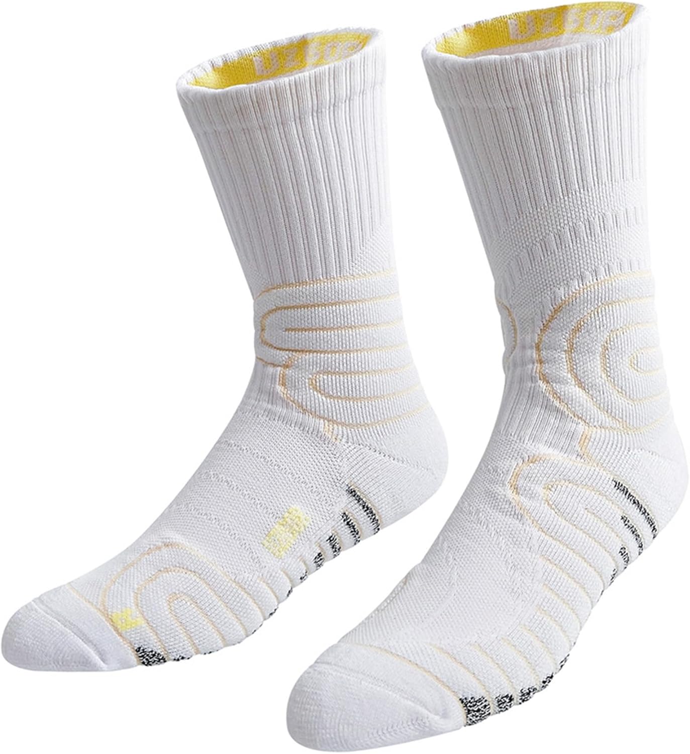 Mens Long Tube Athletic Socks Superior Grip Cushioned Sole Basketball Running Sports Cotton Blend