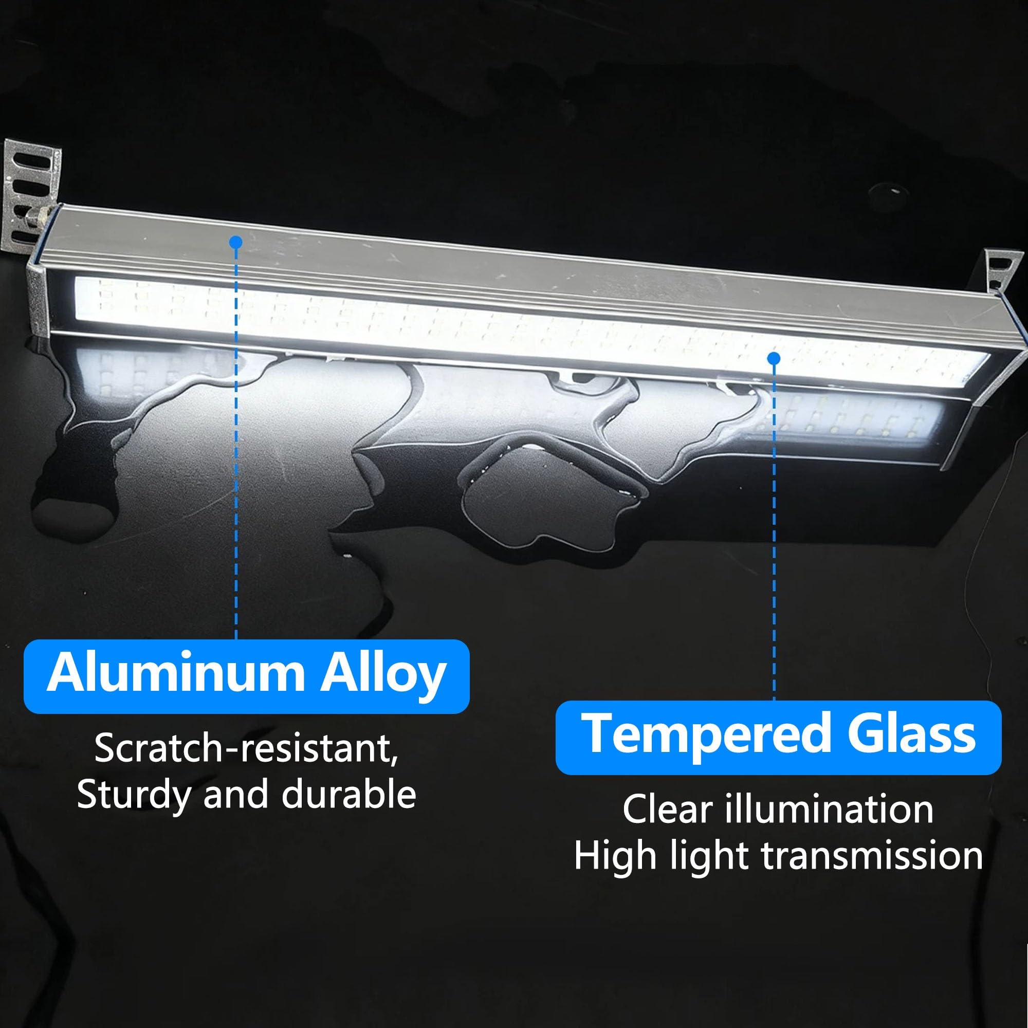 Lámpara para Máquinas CNC de 24V-36V, Lámpara LED Tubular para Taller de Torneado, Industrial, Resistente al Polvo e Impermeable, para Tornos y Fresadoras(642mm/25.3in)