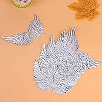 Vista 4 de Parches de alas de ángel para manualidades, accesorios para el cabello, 12 unidades (plateado)