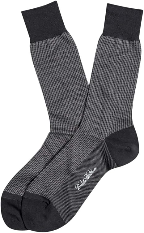 Amazon Co Jp Brooks Brothers ブルックス ブラザーズ コットンブレンド ハウンドトゥース ドレスソックス チャコール ワンサイズ 服 ファッション小物