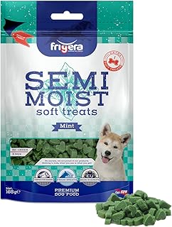 Frigera Semi-Moist Soft Treats Mint 165 g - Soft Dog Treats, Delicious Reward for Training & In Between, No Added Sugar, Made in Belgium product image