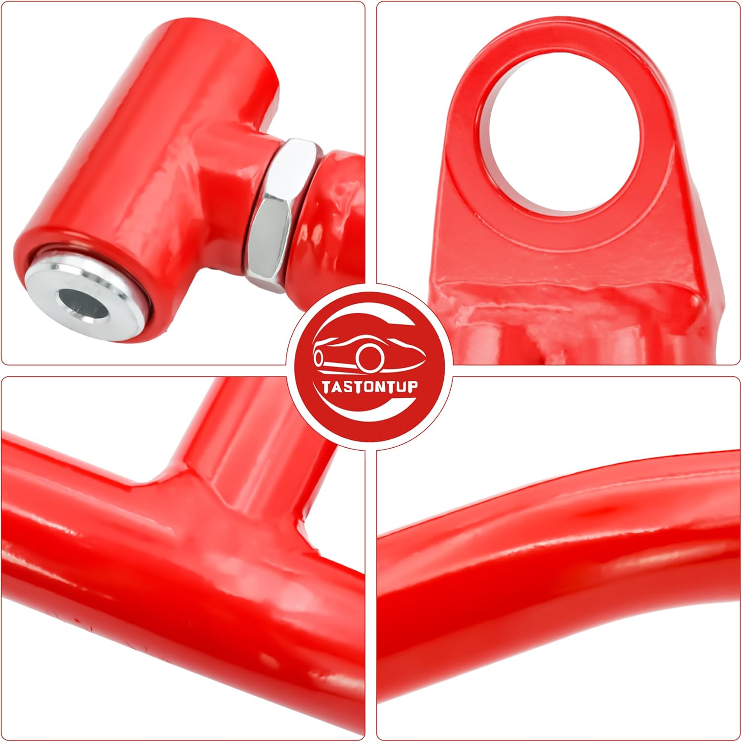 High Clearance Front Upper & Lower A Arms Kit for 2014-2023 Polaris RZR XP 1000/ XP4 1000, Heavy Duty Steel, 1.5" High Clearance Forward Offset Front A-Arms, Red