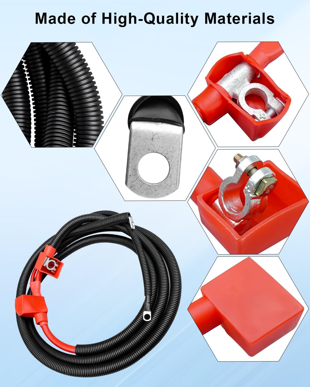 Battery Cable Replace A123-00HP Fit for Ford 7.3L Powerstroke Diesel Trucks 1994.5 1995 1996 1997, Diesel Positive Battery Starter Cable