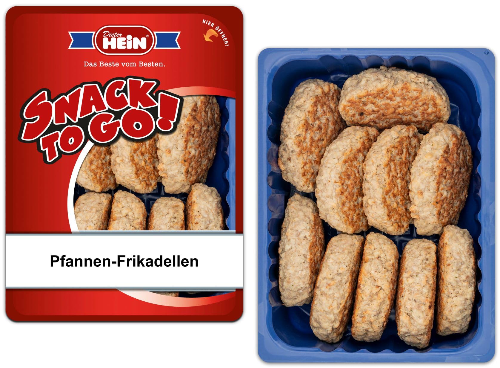 Gebratene Frikadellen aus der Pfanne im Frischepack - Verzehrfertig