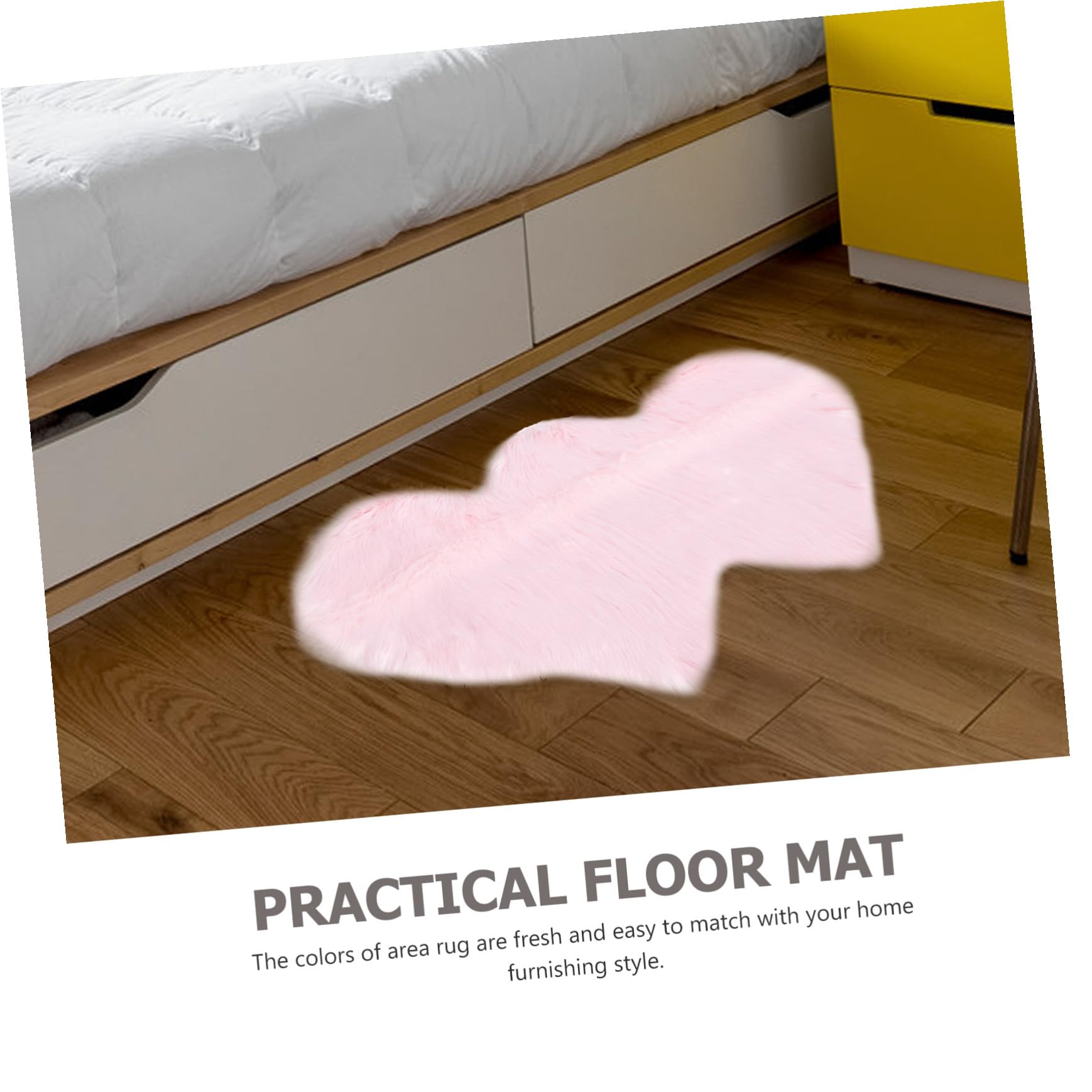 Tapis en Laine Imitation Rose de Double Cœur pour Chambre
