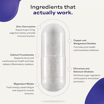Minerals 101 by Dave Asprey | Daily Essential Mineral Support | Trace Mineral Supplement with Calcium, Magnesium Malate, Chromium, Zinc, Copper, Potassium | 30 Day Supply