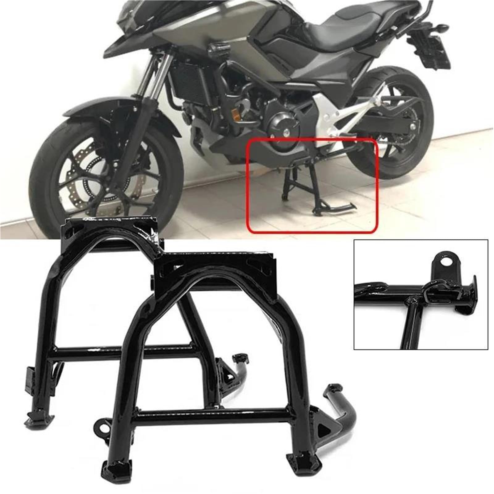 Rivestimenti Laterali Moto Kick Stand Staffa di Supporto Cavalletto Centrale Parcheggio Rack per NC750S NC700S 2012-2021 NC750X NC700X 19-24(NC750S NC700S 12-21)